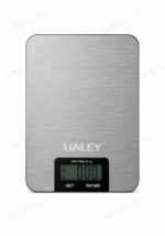 ميزان مطبخ إلكتروني HALEY بدقة عالية حتى 5 كجم، شاشة رقمية وشحن USB – موديل HY-5017