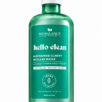 ماء ميسيلار Hello Clean Niacinamide Clarity 500ml بشاي أخضر، مستخلص الخيار، وإنولين للتحكم بالزيوت وتنقية البشرة