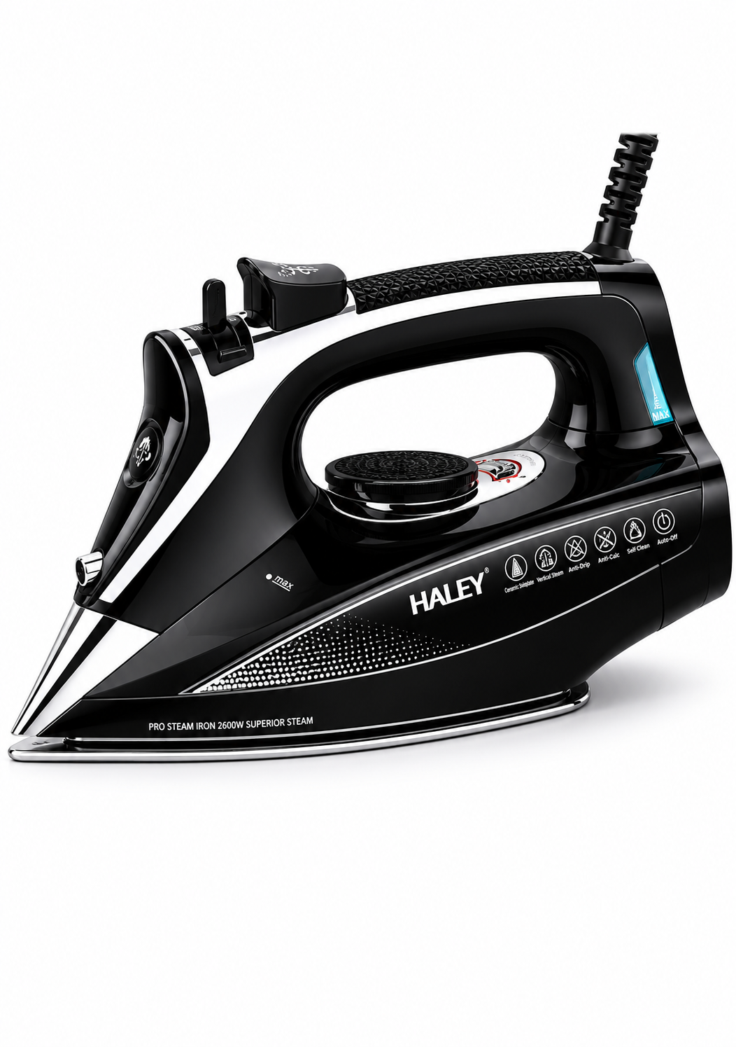 2a72bbc9-2714-4338-b5bb-12dd1692e544 مكواة بخار HALEY سيراميك 2200 واط – بخار قوي و5 مستويات حرارة | HY-2071 - الصورة 1