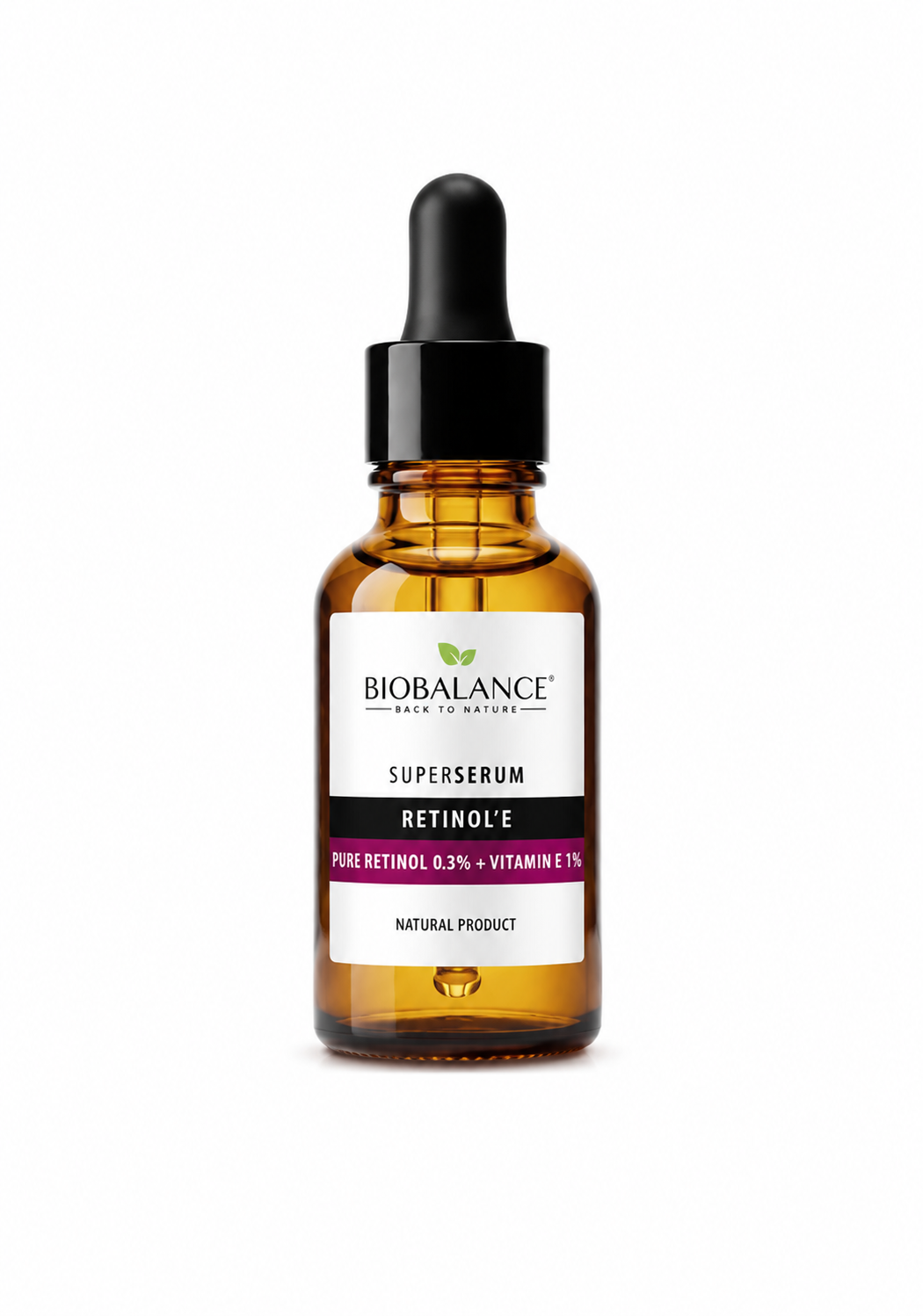 2bafb7ff-2e1a-415a-8029-8fe91fccda47 سيروم RETINOL'E من BIOBALANCE – ريتينول 0.3% وفيتامين E 2% | حجم 30 مل - الصورة 1