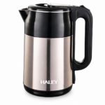 غلاية ماء كهربائية HALEY بسعة 2.2 لتر، ستانلس ستيل، تسخين سريع وقاعدة 360° – موديل HY-8857