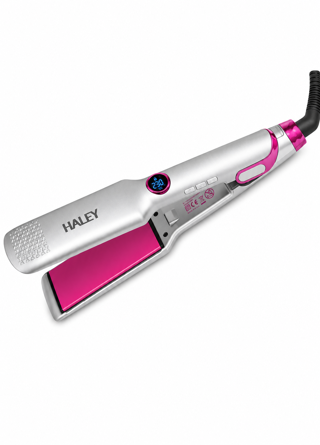 5bfa75b7-ecad-4df4-828f-4c3858a811e1 مكواة فرد الشعر HALEY بطلاء سيراميكي وحرارة ثابتة | HY-3011 - الصورة 1
