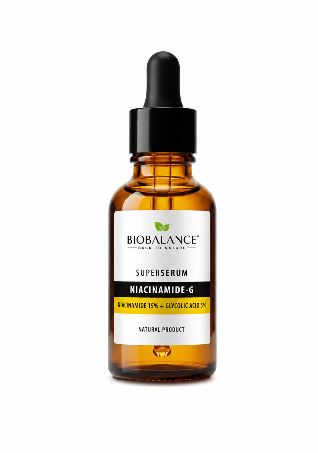 a10addf5-702b-4ef9-b79e-263648c94033 سيروم BIOBALANCE Niacinamide-G للبقع والمسام – نياسيناميد 15% وجليكوليك 5% | 30 مل - الصورة 1