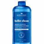 ماء ميسيلار ثنائي المرحلة Hello Clean 500ml بسيراميد، فيتامين C، البابونج والسكوالان لإزالة المكياج وتقوية البشرة
