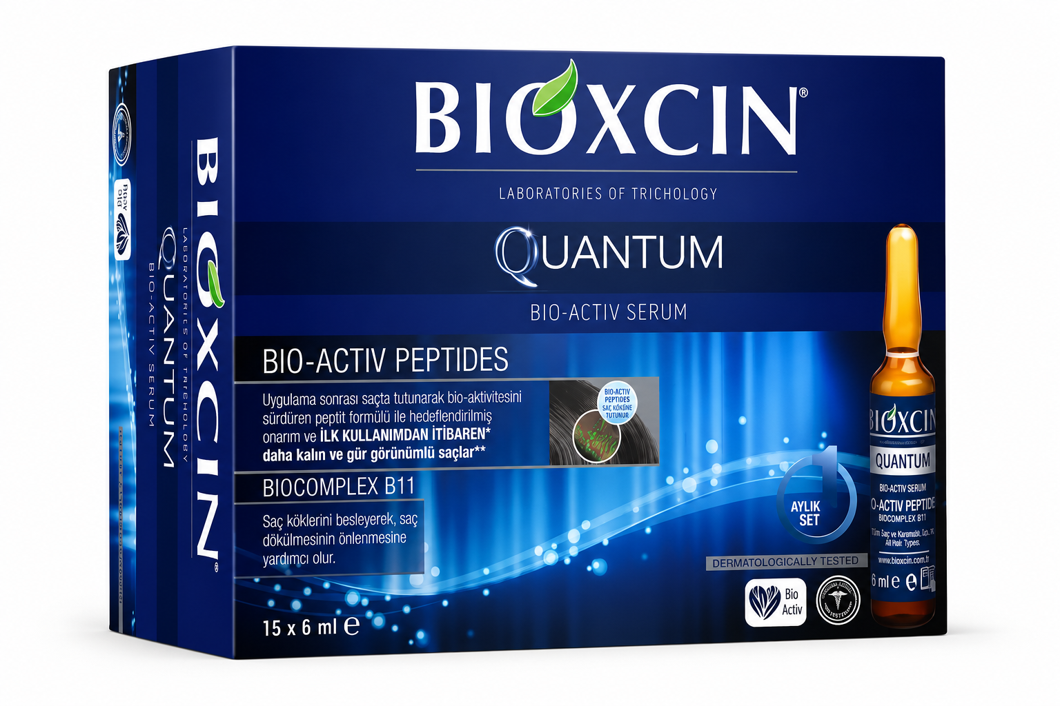 d977c3e0-da6e-4390-890a-a5749cf93f97 سيروم الشعر Bioxcin QUANTUM المكثّف – 15 أمبول × 6 مل - الصورة 1
