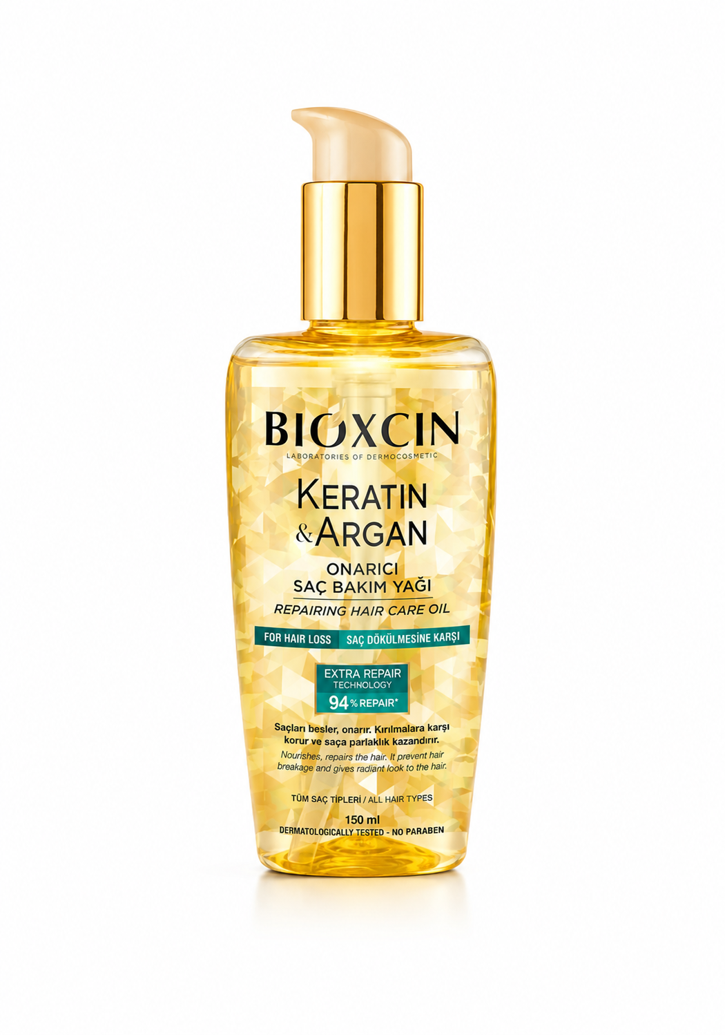 f6d210cc-0aeb-44a9-aeea-5dcaabea2b08 زيت Bioxcin Keratin & Argan لإصلاح الشعر – 150 مل - الصورة 1