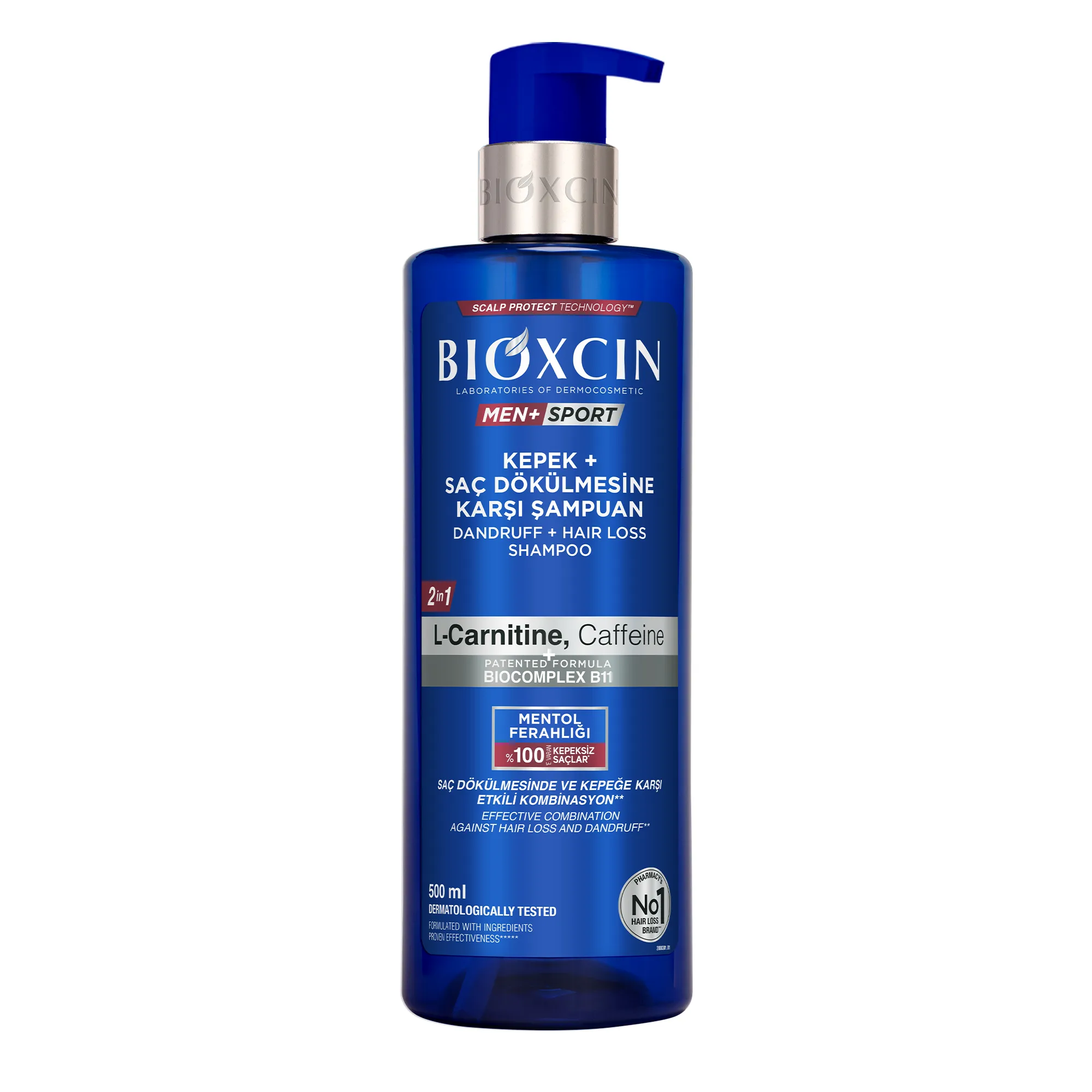 1bioxcin-kepeksac-dokulmesi-samp-500ml شامبو Bioxcin MEN+ SPORT ضد القشرة وتساقط الشعر – 500 مل - الصورة 1