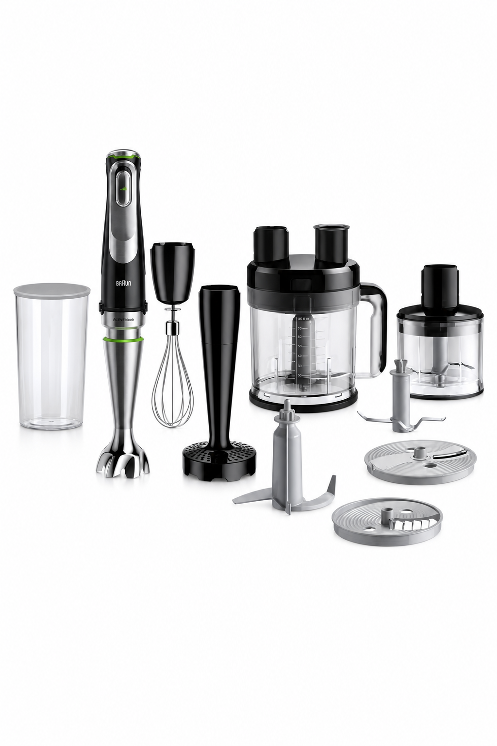 22f65be2-3326-4f36-a820-977d4de923ad.png خلاط يدوي Braun MultiQuick 9 بقدرة 1200W مع محضر طعام XL - MQ 9187 XLI - الصورة 1