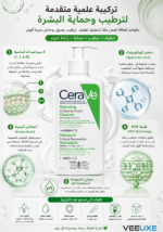 ⁦غسول CeraVe Hydrating Cream-to-Foam Cleanser – تنظيف وترطيب للبشرة العادية إلى الجافة⁩ - الصورة ⁦2⁩