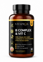 فيتابروس B Complex مع فيتامين C وB12 – دعم الطاقة والأعصاب | 90 كبسولة