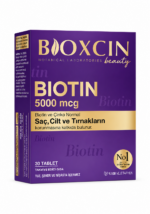 Bioxcin Biotin 5000 mcg مكمل غذائي للشعر والبشرة والأظافر – 30 قرص