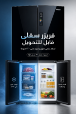 ⁦براد Haier أربع أبواب 825 لتر بتقنية توين إنفرتر - HRF-825TDBG⁩ - الصورة ⁦4⁩