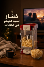 ⁦ماكينة تحضير الفشار الكهربائية Ariete Vintage XL بقدرة 310 واط وسعة 700 غرام - موديل 2953⁩ - الصورة ⁦2⁩