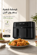 ⁦قلاية هوائية Haier بسعة 11 لتر ودرجين منفصلين، 3000 واط - HAF30AD011⁩ - الصورة ⁦4⁩