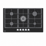 موقد غاز مدمج Haier مقاس 90 سم بـ 5 شعلات وزجاج أسود HOB-G95CT3B