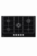 موقد غاز مدمج Haier HOB-G95CBT3B مقاس 90 سم بزجاج أسود و5 شعلات