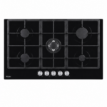 موقد غاز مدمج Haier HOB-G95CBT3B مقاس 90 سم بزجاج أسود و5 شعلات