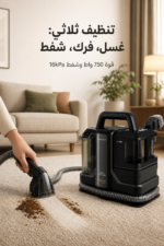 ⁦منظف بقع وسجاد كينوود HeatPro رطب وجاف 750 واط SCP100.000GY⁩ - الصورة ⁦3⁩
