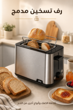 ⁦محمصة خبز Braun PurShine بفتحتين وقدرة 900 واط، موديل HT 1510 BK⁩ - الصورة ⁦5⁩