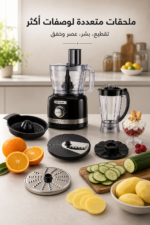 ⁦محضر طعام Ariete Gourmet Pro Moderna 1782 بقدرة 1000 واط مع وعاء 3 لتر وخلاط 2 لتر⁩ - الصورة ⁦4⁩