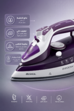 ⁦مكواة بخار Ariete 6243 بقدرة 2200 واط وتعزيز بخار 140 جم/دقيقة - بنفسجي⁩ - الصورة ⁦3⁩