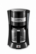 ماكينة قهوة بالتقطير De'Longhi ICM15211 بسعة 10 أكواب وفلتر ماء - أسود