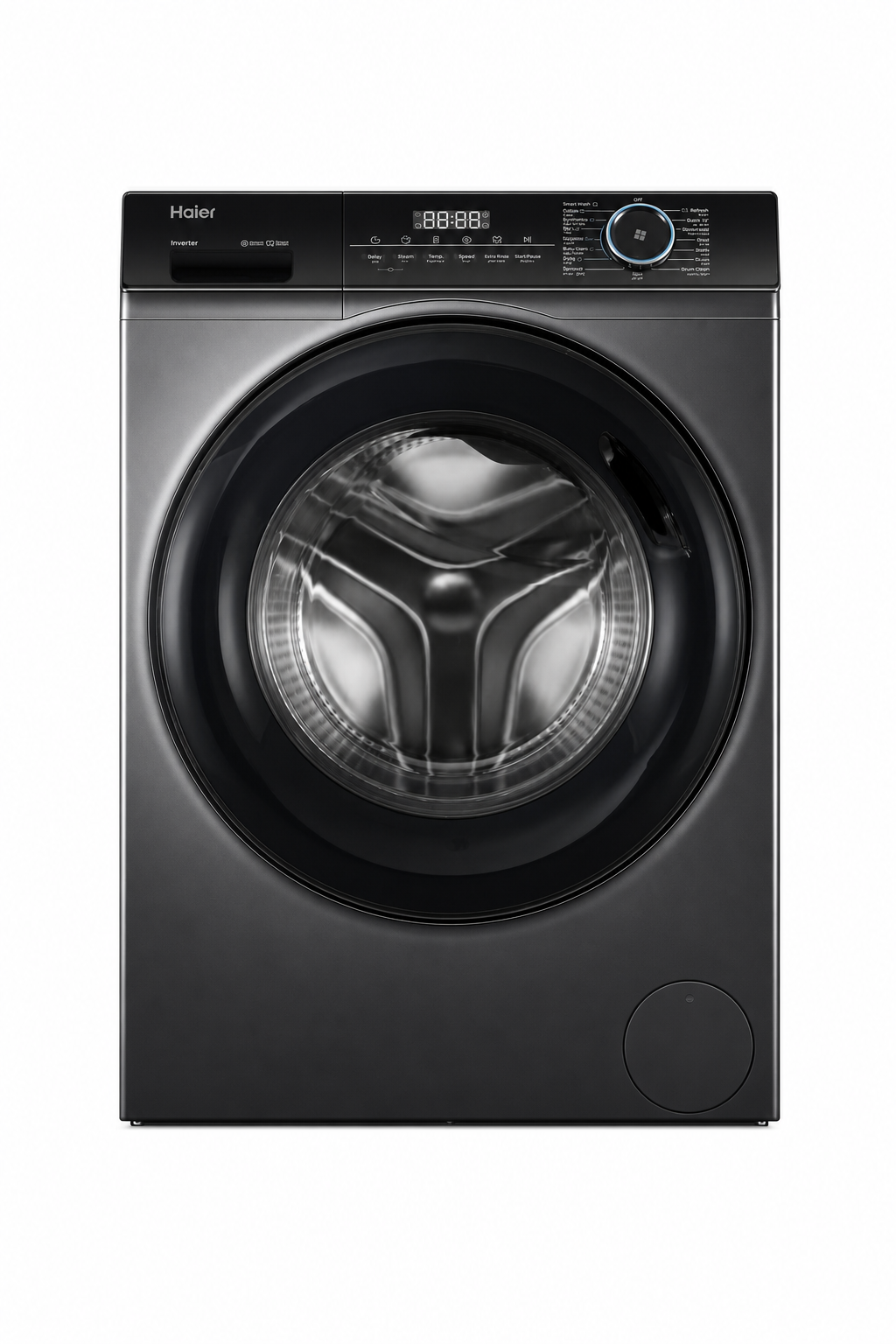 a77c1bb1-6fdf-41ed-bda7-13297202b816.png غسالة ملابس أمامية Haier سعة 9 كجم بسرعة 1400 RPM موديل HW90-BP14929S6 - الصورة 1