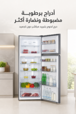 ⁦ثلاجة بابين Haier ستانلس بسعة 850 لتر وضاغط انفيرتر - HRF 850 VNFMI⁩ - الصورة ⁦4⁩