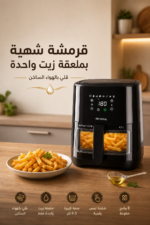 ⁦قلاية هوائية Ariete 4639 بسعة 4.5 لتر وقدرة 1300 واط مع 8 برامج - أسود⁩ - الصورة ⁦2⁩