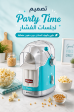 ⁦ماكينة تحضير الفشار Ariete Party Time 2958 بالهواء الساخن، 1100W وسعة 600 g⁩ - الصورة ⁦4⁩
