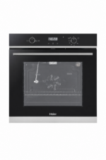 فرن غاز مدمج Haier HOX 6121 BX سعة 80 لتر مع شواية ومروحة توزيع حرارة