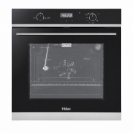 فرن غاز مدمج Haier HOX 6121 BX سعة 80 لتر مع شواية ومروحة توزيع حرارة