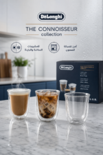 ⁦طقم أكواب حرارية مزدوجة الجدار De'Longhi DLSC302 من زجاج البوروسيليكات - 6 قطع⁩ - الصورة ⁦4⁩