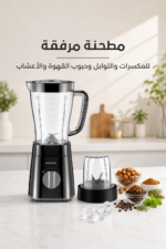 ⁦خلاط كينوود مع مطحنة 2 L بقدرة 500 W أسود BLP16.150BK⁩ - الصورة ⁦4⁩