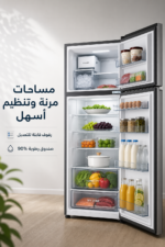 ⁦ثلاجة هاير No Frost علوية 473 لتر بتقنية Twin Inverter فضية - HRF-672VCFMESEG⁩ - الصورة ⁦4⁩