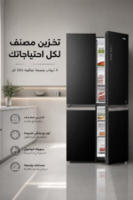 ⁦ثلاجة هاير HRF-700BG بأربعة أبواب، سعة صافية 585 لتر وتقنية Total No Frost⁩ - الصورة ⁦2⁩