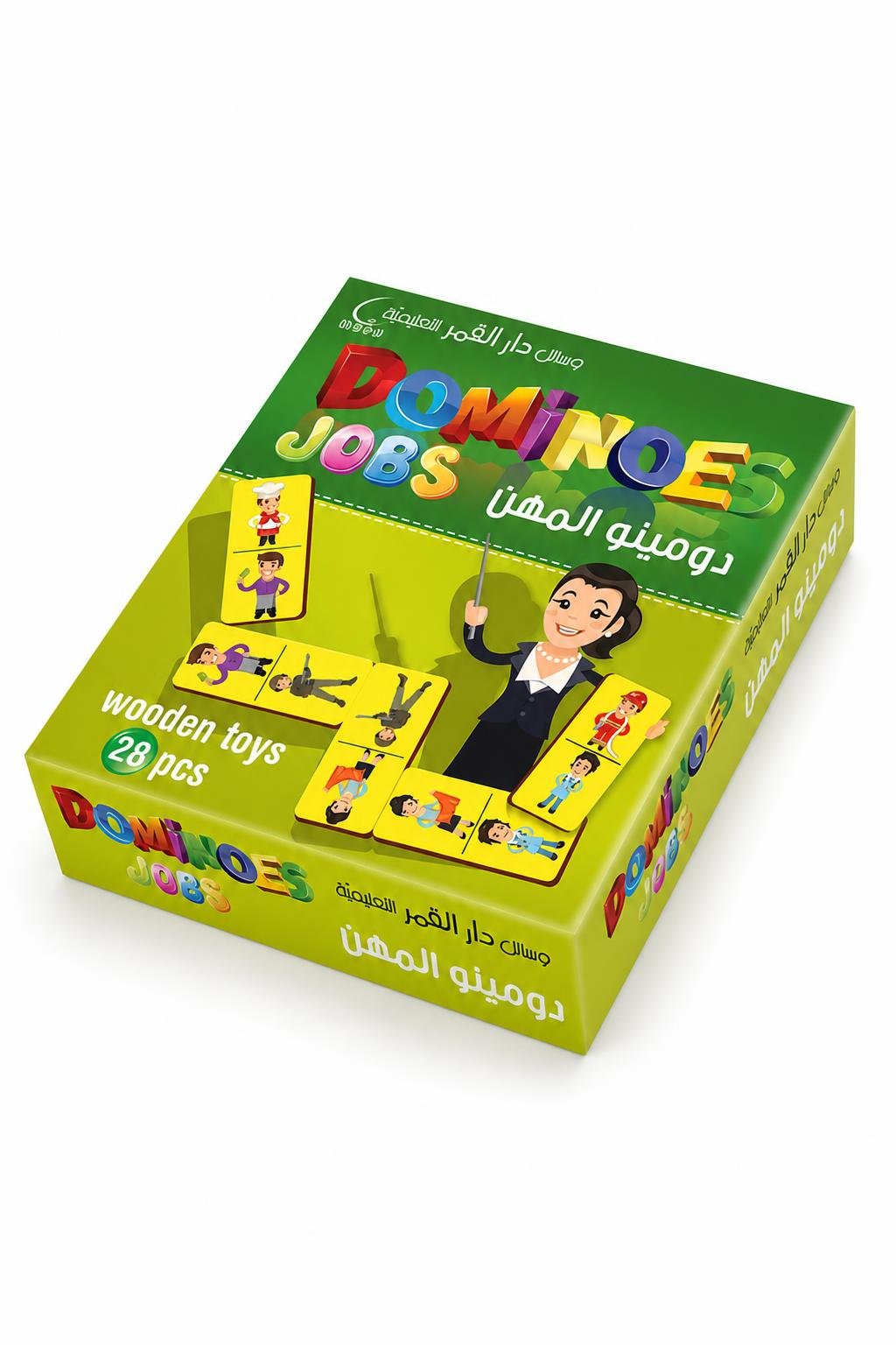 0567db32-b84e-4d54-a5e1-8fd33ec06d2b-1.jpg لعبة دومينو المهن خشبية 28 قطعة - موديل 916 - الصورة 1
