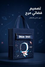⁦حقيبة أطفال توت باغ كحلي بتصميم فضاء - موديل 6790563⁩ - الصورة ⁦2⁩