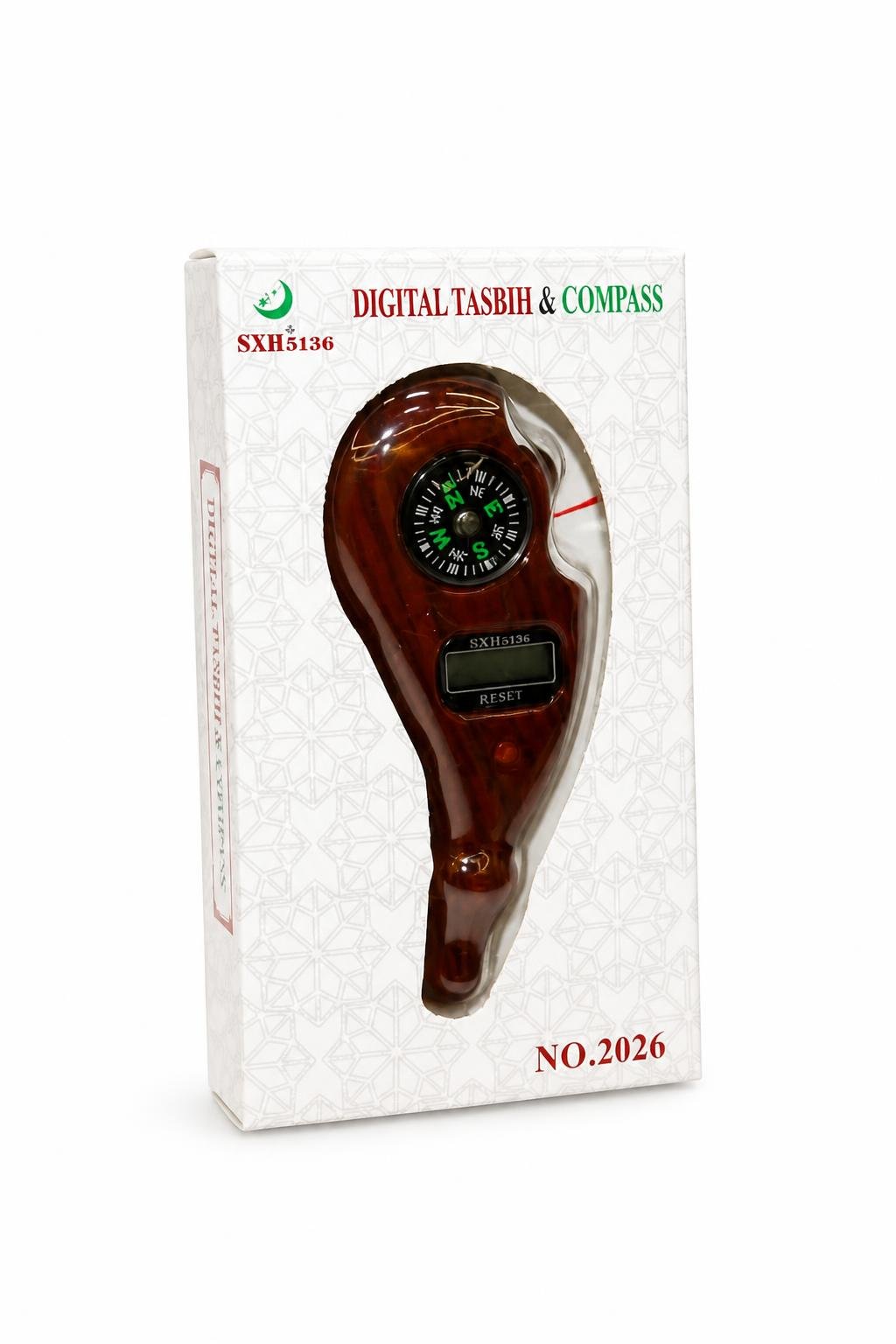 06871ded-df04-485f-9ec7-4fa368516f36.jpg عداد تسبيح رقمي مع بوصلة موديل 15288 - الصورة 1