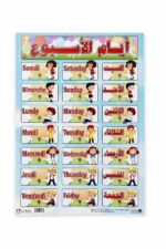 لوحة وايت بورد تعليمية أيام الأسبوع 50*70 سم - 4502