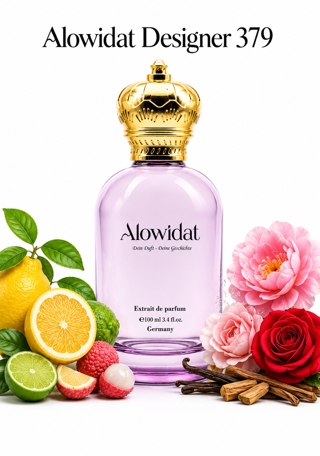 08f8a127-2aad-4cda-a6f3-3199b3c5455c عطر نسائي Alowidat Designer 379 – حمضي زهري بلمسة مسكية دافئة - الصورة 1