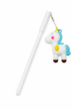 قلم أزرق بتعليقة يونيكورن سيليكون مجسمة - 7028