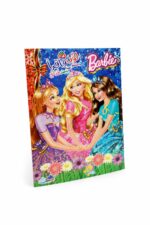 دفتر تلوين ورسم Barbie كبير مع قناع ملون - 14422