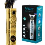 ماكينة حلاقة VGR VL-097 احترافية ذهبية بشاشة LED وTurbo