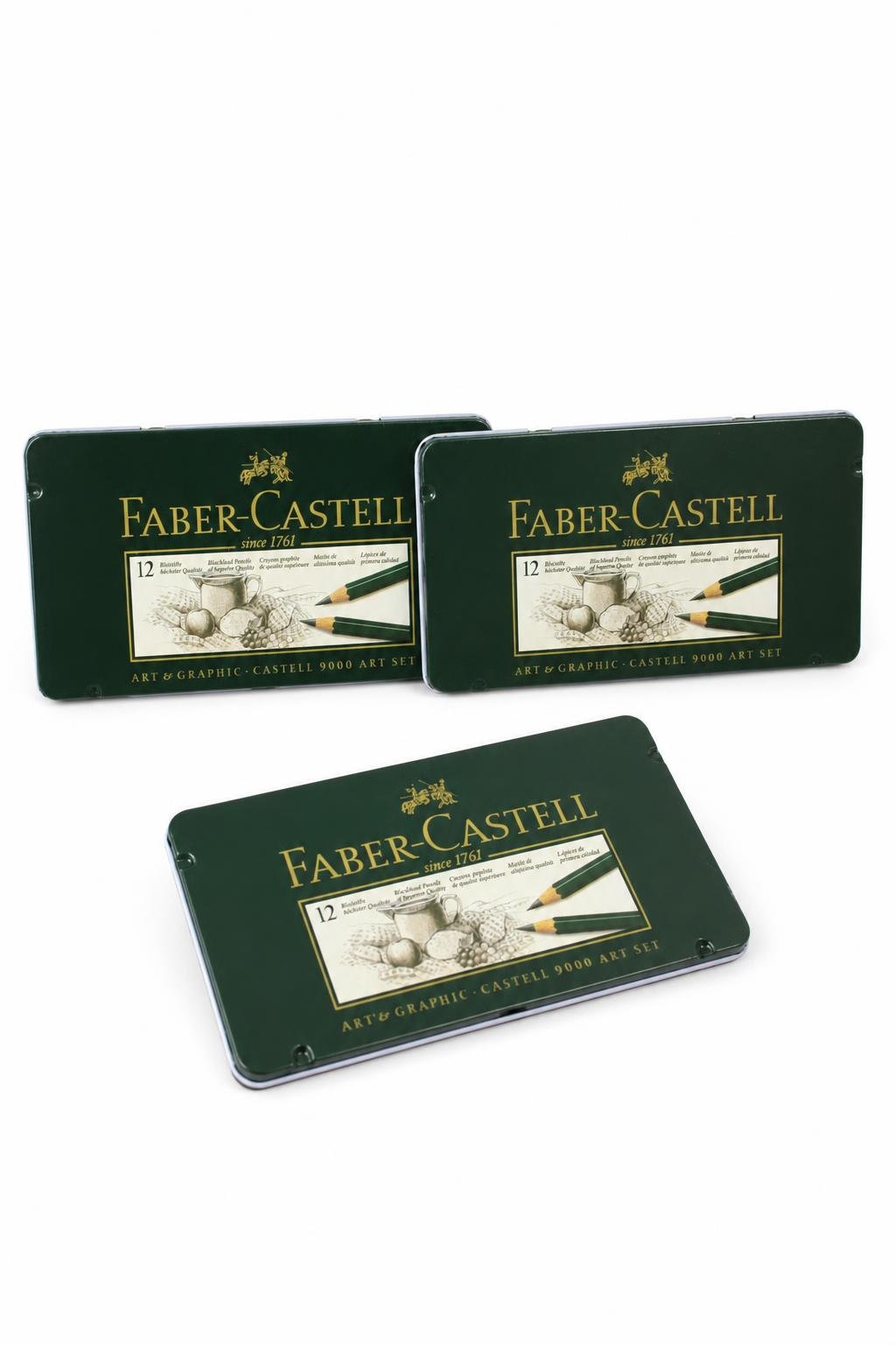 0e435931-b0f2-436d-879f-3e0e608accdb.jpg علبة أقلام رصاص Faber-Castell 9000 Art Set 12 قلم - 8800 - الصورة 1
