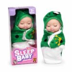 لعبة Baby سيليكون صغيرة بزي أخضر Sleep Baby - 10774