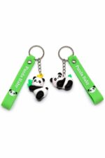 علاقة مفاتيح سيليكون Panda Baby مع قشاط - 6814444