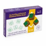 أختام خشبية للأرقام الإنجليزية والأشكال 30 قطعة - 631