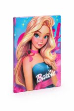 دفتر ذكريات فني A5 بتصميم Barbie ومطاطة - موديل 8815