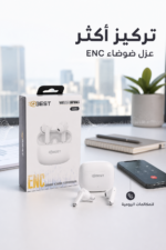 ⁦سماعات بلوتوث QBest QB602 لاسلكية مع ENC⁩ - الصورة ⁦2⁩